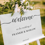 Horizontal Elegant Script Wedding Welcome Sign at Zazzle