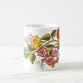 horizontal flowers coffee mug