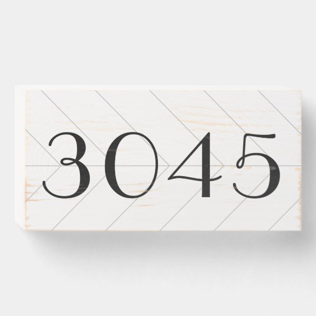 Horizontal House Numbers, Address Plaque (Front Horizontal)