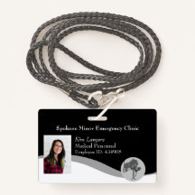 Horizontal ID Lanyard Badge Business Medical