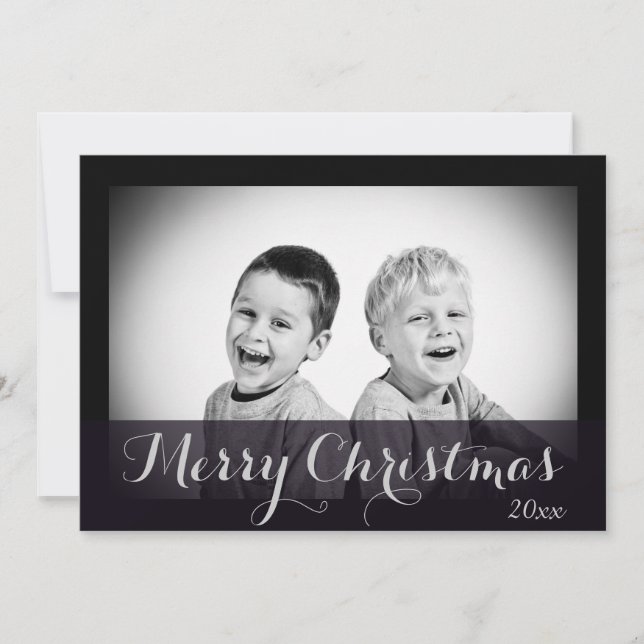 Horizontal Landscape Custom Photo Christmas Card (Front)