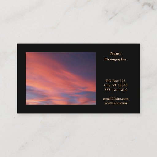 Customizable Photography Business Card