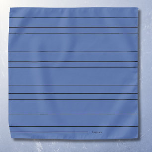 Horizontal lines, black stripes blue pocket square bandana