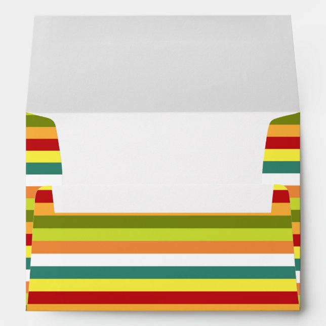 Horizontal Lines Cinco de Mayo Fiesta Party Envelope (Back (Bottom))