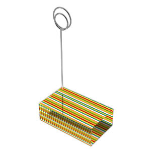Horizontal Lines Cinco de Mayo Fiesta Party Place Card Holder