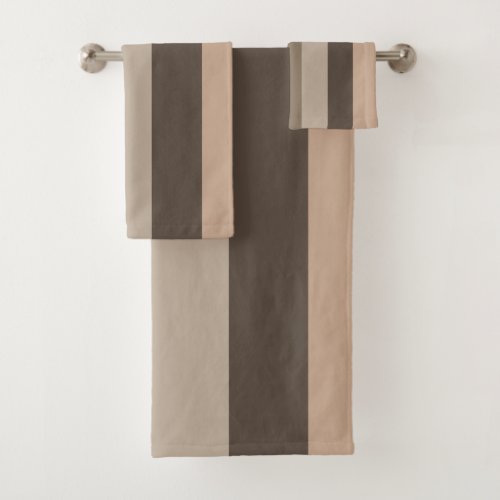 horizontal lines modern stripe pattern bath towel set