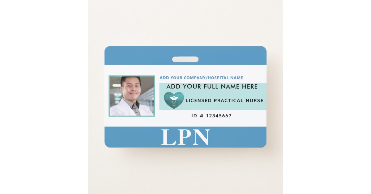 LVN Horizontal Badge Buddy for Licensed Vocational Nurses