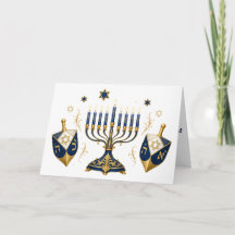 Horizontal Menorah with Dreidels Design
