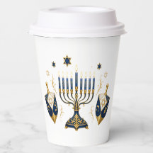 Horizontal Menorah with Dreidels Design