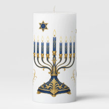 Horizontal Menorah with Dreidels Design