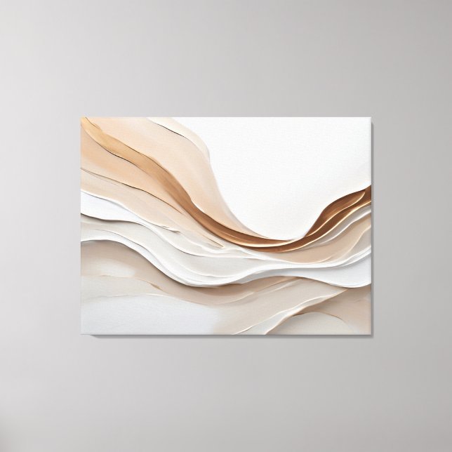 Horizontal Minimalist Abstract Flowing Textures  Canvas Print (Front)
