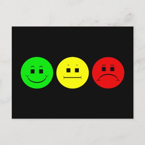 Horizontal Moody Stoplight Lefty Green Postcard