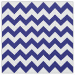 Horizontal Navy and White Zigzag Geometric Fabric
