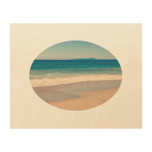 Horizontal Oval Border Photo 10" x 8" Wood Wall Art
