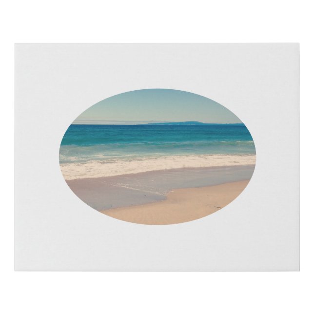 Horizontal Oval Border Photo 20" x 16" Faux Canvas Print (Front)