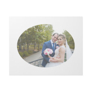 Horizontal Oval Shape Wedding Photo Gallery Wrap