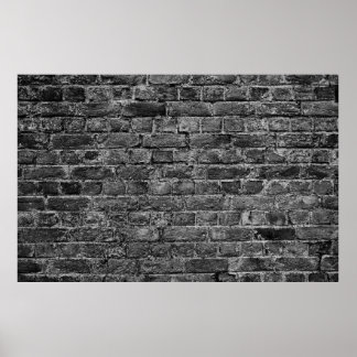 horizontal part of black painted brick wallwall,br poster