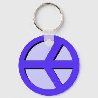 Horizontal Peace (Blue) Keychain
