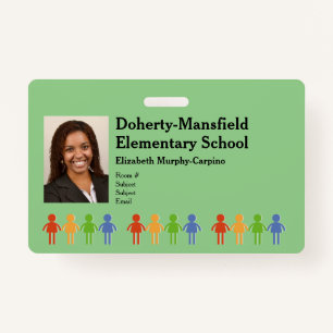 Horizontal Photo ID School Security Badge