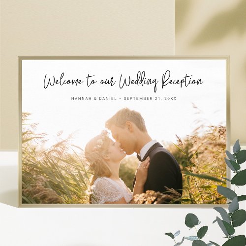 Horizontal Photo Welcome to our Wedding Reception Poster