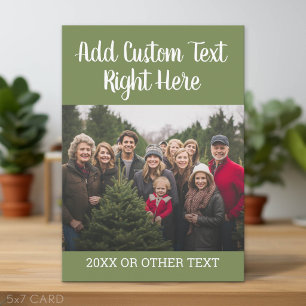 Horizontal Photo with Script Text and Year Card