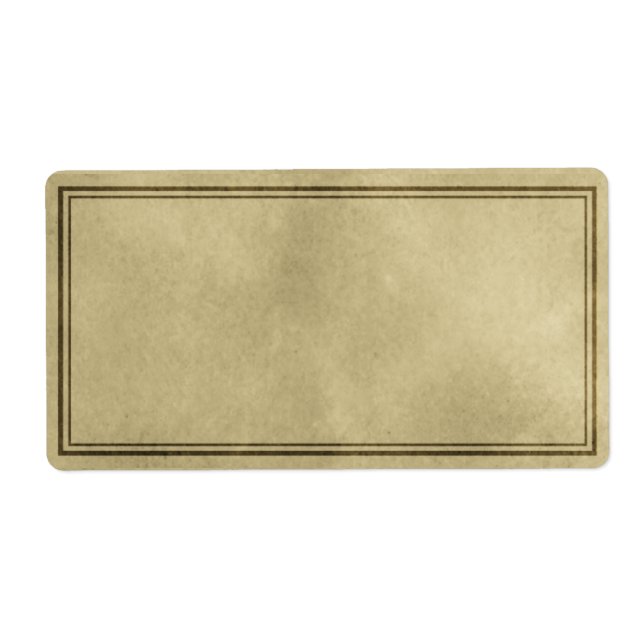 Horizontal Plain Apothecary Label (Front)