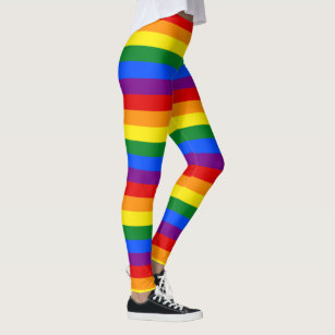 Lycra coloured striped leggings Rainbow - LoveLoud Milano