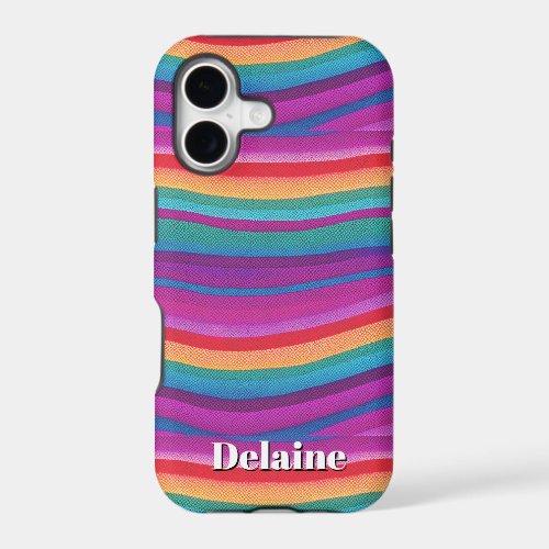Horizontal Rainbow Stripes iPhone 17 Case