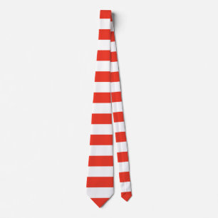 Horizontal Red Stripes Neck Tie