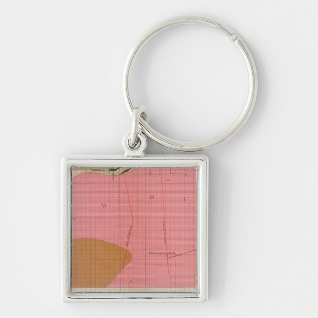 Horizontal Section of the Comstock Lode South Keychain (Front)