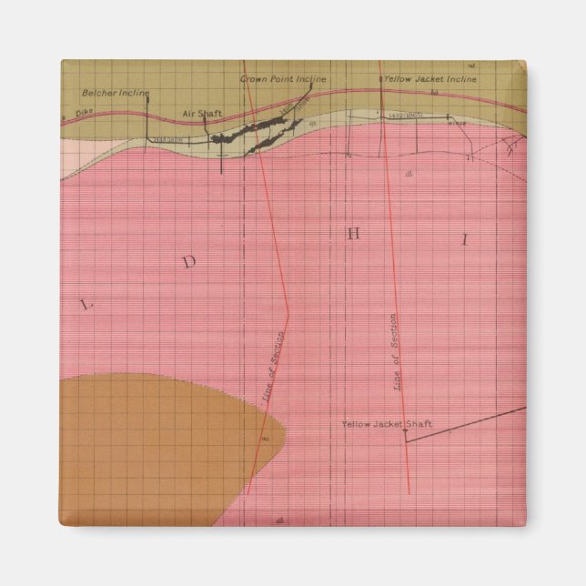 Horizontal Section of the Comstock Lode South Magnet (Front)