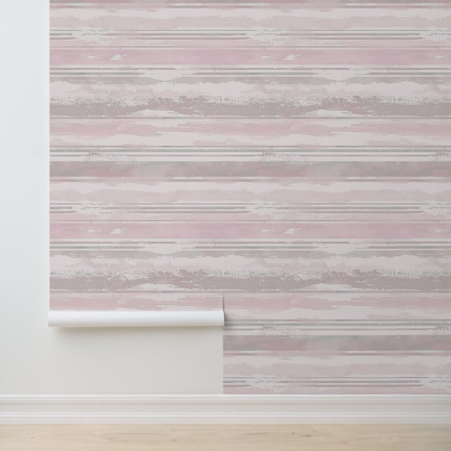 Horizontal sketched artistic lines pink color ink wallpaper  (Application)
