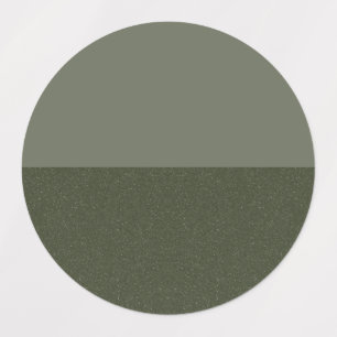 Horizontal Split Moss Green Circle Labels (Custom)