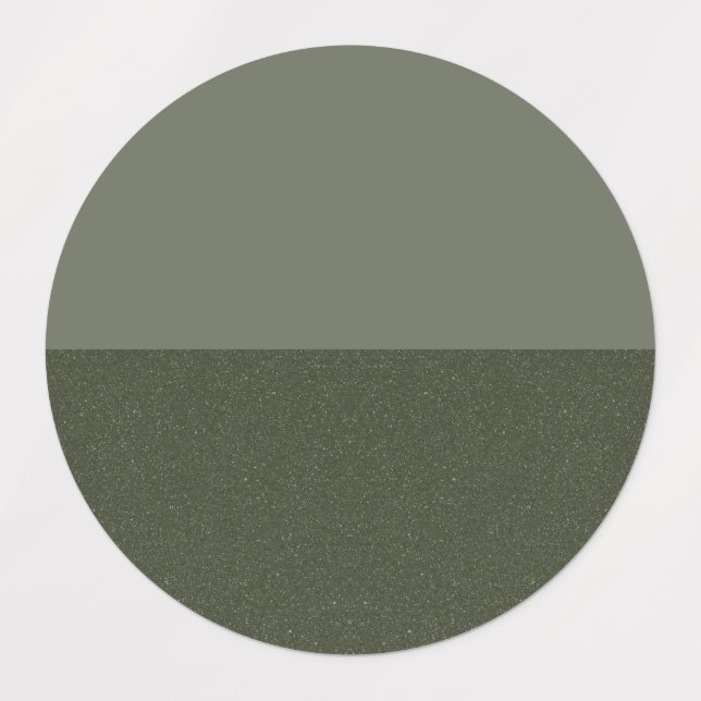 Horizontal Split Moss Green Circle Labels (Custom) (Design 1)