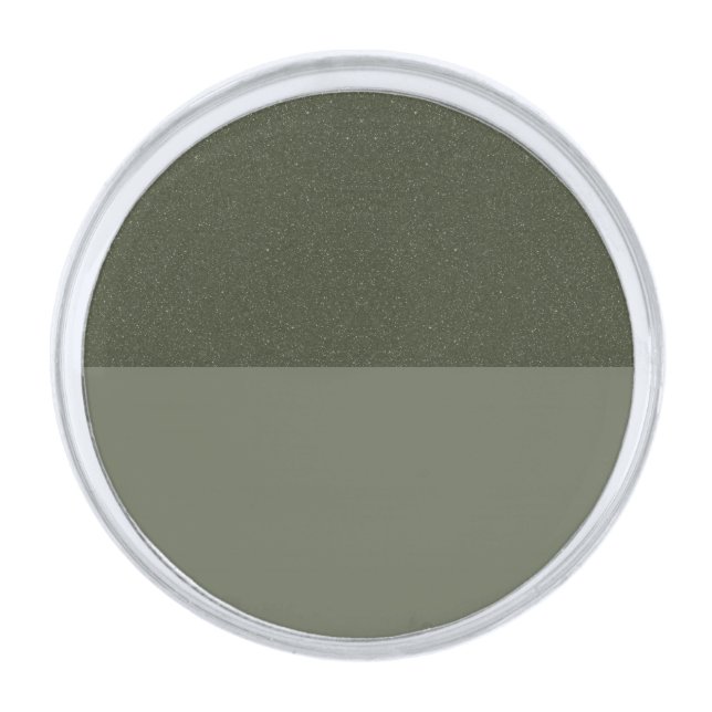 Horizontal Split Moss Green Circle Lapel Pin (Front)