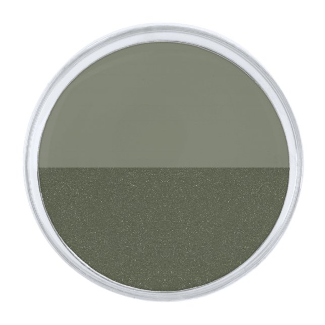 Horizontal Split Moss Green Circle Lapel Pin (Front)