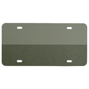 Horizontal Split Moss Green License Plate - Custom