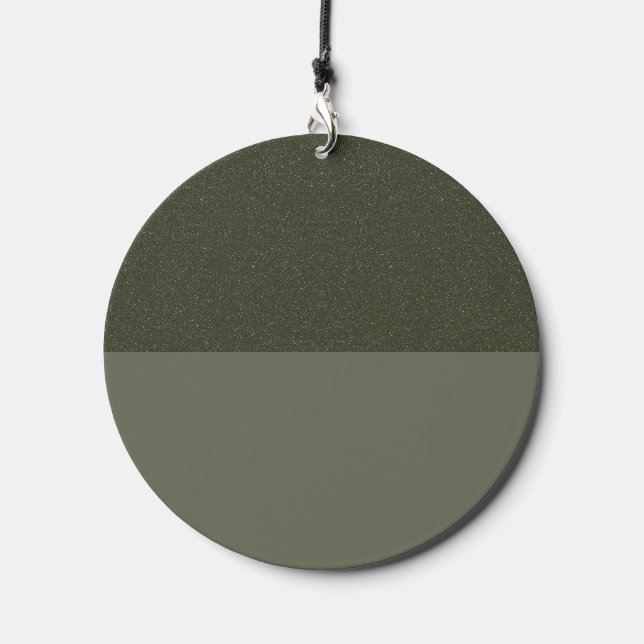 Horizontal Split Moss Green Wind Chime – Customize (Front)