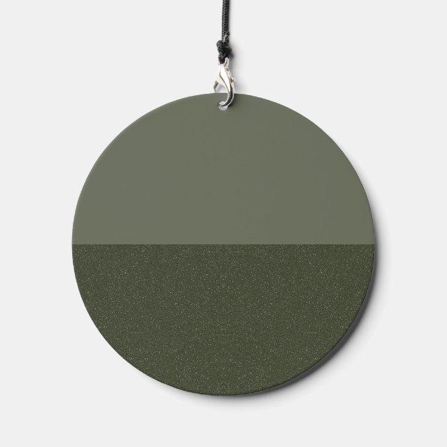 Horizontal Split Moss Green Wind Chime – Customize (Front)