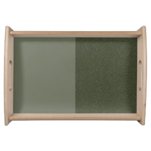 Horizontal Split Moss Green Wooden Tray (Custom)