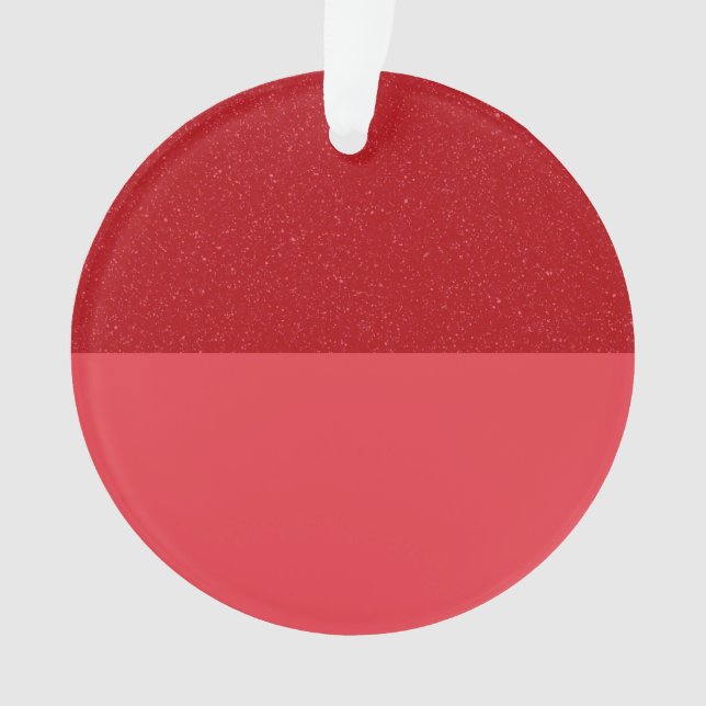 Horizontal Split Red Acrylic Ornament – Customize (Front)