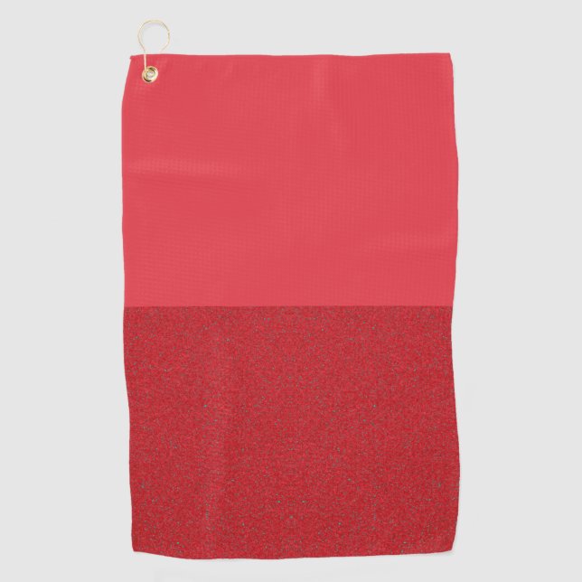 Horizontal Split Tomato Red Golf Towel – Customize (Front)