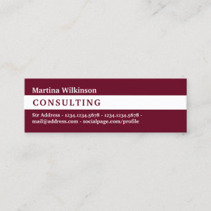 Horizontal stripe line cover mini business card