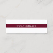 Horizontal stripe line cover mini business card (Back)