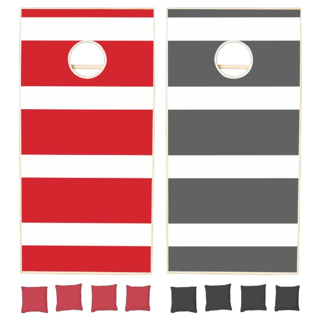 Horizontal stripe lines pattern cornhole set (Set)