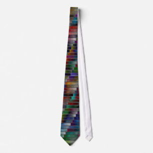 Horizontal striped colorful tie