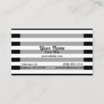 Horizontal Stripes Custom Business Card