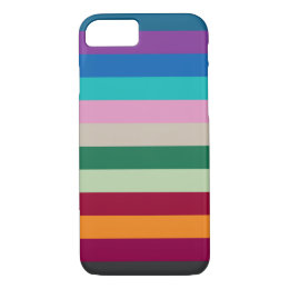 Horizontal Stripes In Fall Colors iPhone 8/7 Case