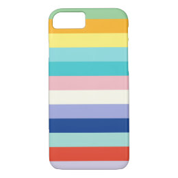 Horizontal Stripes In Spring Colors iPhone 8/7 Case