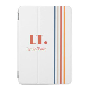 Horizontal Stripes Monogram iPad Mini Cover